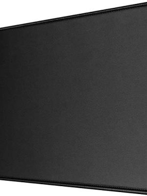 TONOS Black Mouse Pad 11 x 8 3/4 x 1/8 in. Basic Big Mouse Pad with Stitched Edges and Non-Slip Rubber Base, Premium-Textured Mousepad for Laptop, Computer & PC, Gaming & Working- Waterproof