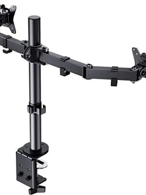 Ergear Dual Monitor Stand for 13 to 32 inch, Heavy Duty Fully Adjustable Monitor Stand for 2 Monitors, Dual Monitor Mount Fits up to 17.6 lbs per Arm, EGCM1